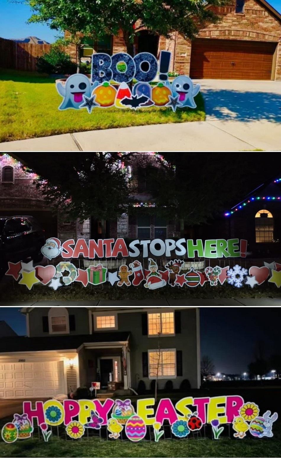 holiday yard signs